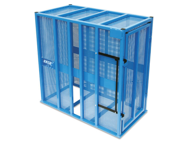 Safety inflation cage for industrial wheels